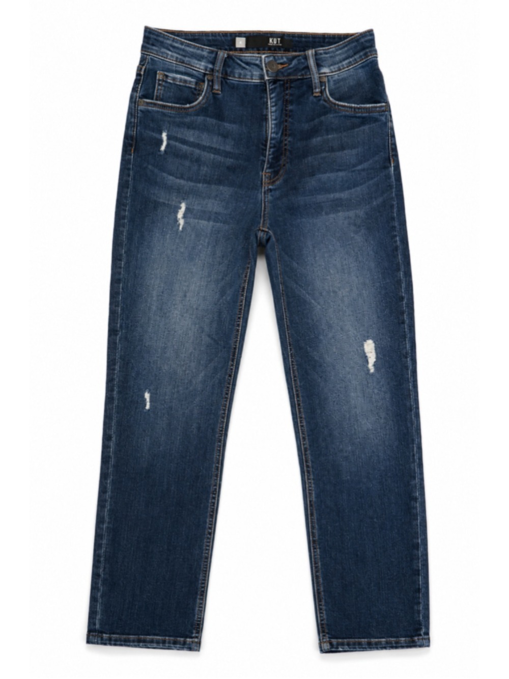 KUT From The Kloth Elizabeth Fab Ab Ankle Straight Jeans Size 4 Distressed 28x26